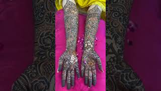 myfev bridal mehndi design 💚 mad by me [upl. by Htiekel]