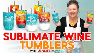 How To Sublimate A Wine Tumbler  Partial And Full Wrap Tutorial [upl. by Estren]