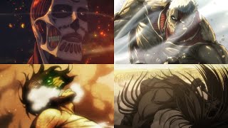 All titan shifters transformations  Attack on Titan Updated version [upl. by Dirfliw496]