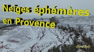 Chute de neige en Provence  DRONE [upl. by Constantina]