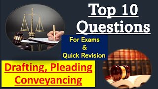 Important Questions of Drafting pleading amp Conveyancing importantquestions drafting [upl. by Gabler]