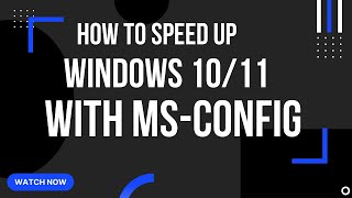 Boost Your PC Performance  StepbyStep Guide to Using MSCONFIG for Windows 1011 in 2022 [upl. by Ciaphus484]