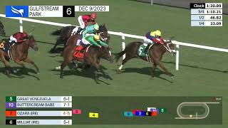 Gulfstream Park Carrera 6 The Wait a While Stakes  9 de Diciembre 2023 [upl. by Agee]