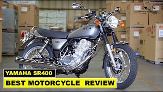 YAMAHA SR400 BEST MOTORCYCLE REVIEW Characterful single from Yamaha 2014 2018 [upl. by Tildi717]