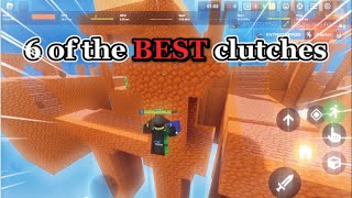 6 of the BEST Mobile Clutches Roblox Bedwars [upl. by Aiekan]