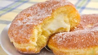 Donas rellenas SIN HORNO la mejor receta y muy fácil receta desde cero 🍩 [upl. by Cerys]