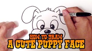 How to Draw a Dog Face  Step by Step for Beginners [upl. by Jo-Ann]