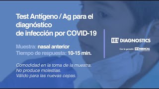 Test Rápido de Antígeno NASAL ANTERIOR para detectar infección por COVID19 en 10 minutos [upl. by Lasala817]