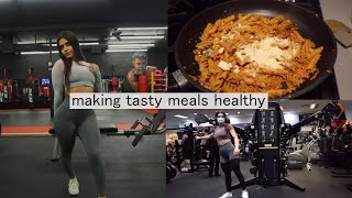 I MADE GIGI HADIDS FAMOUS PASTA HEALTHY HOW TO FEEL MORE COMFORTABLE IN THE GYM [upl. by Ahsemit]