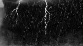 Relaxing Heavy Rain amp Strong Thunder Sounds At Night ⛈️Beat Insomnia to Sleep Fast BLACK SCREEN [upl. by Ecikram527]