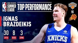 Ignas Brazdeikis Drops GameHigh 30 Points in OT Thriller vs Phoenix  July 7 2019 [upl. by Ahsitram]