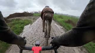 Onboard a muddy ParisRoubaix recon  AG2R CITROËN TEAM [upl. by Demha]