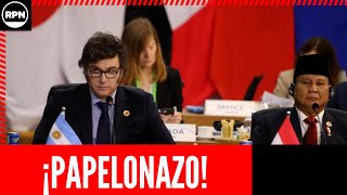 Papelón internacional de Milei en el G20 ¿Nadie lo aplaudió cuando terminó de hablar [upl. by Dnarb]