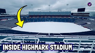 READY FOR MONDAY Inside Highmark Stadium Snow Covered The Pitch Before Buffalo Bills vs Steelers [upl. by Idnym]