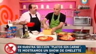 Show de omelette de hierbas con vegetales grillados vegetales salteados y zapallito [upl. by Pope]