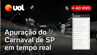 Apuração Carnaval SP AO VIVO veja as notas e a campeã das escolas de samba de São Paulo [upl. by Synned]