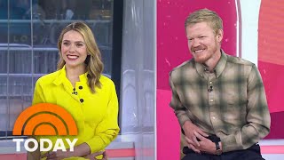 Elizabeth Olsen Jesse Plemons talk new series ‘Love and Death’ [upl. by Eelsha771]