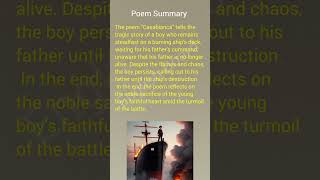 Casabianca Poem Summary [upl. by Gnehc]