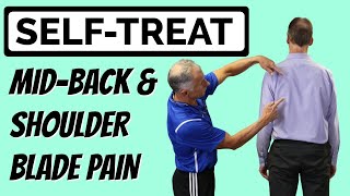 Fix Rhomboid Pain MidBack amp Shoulder Blade Pain 5 Self Treatments That Work [upl. by Suehtomit]