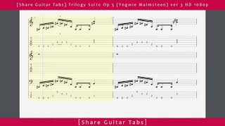 Share Guitar Tabs Trilogy Suite Op 5 Yngwie Malmsteen ver 3 HD 1080p [upl. by Anem]