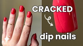 How To prevent Dip Powder Nails From CRACKING And CHIPPING [upl. by Emlynne]