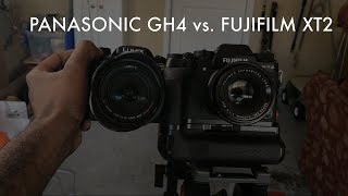 Panasonic Gh4 vs FUJIFILM XT2 [upl. by Ardekal]