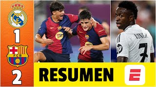 BARCELONA derrota 21 al REAL MADRID en EL CLÁSICO DOBLETE de PAU VICTOR VINICIUS jugó  Amistoso [upl. by Llenra43]