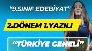 9SINIF EDEBİYAT 2DÖNEM 1YAZILI SORULARI  TÜRKİYE GENELİ ORTAK SINAV  2024 [upl. by Deedahs]