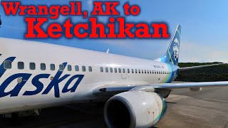 Full Flight Alaska Airlines B737700 Wrangell AK to Ketchikan WRGKTN [upl. by Hareenum108]