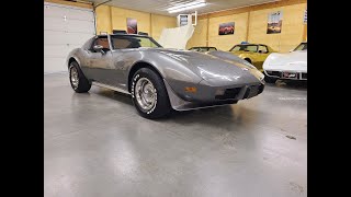 1976 Silver Corvette L82 Black Interior For Sale [upl. by Nylek]