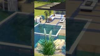 Creating a modern luxury home with an infinity pool in Sims 4 Shorts thesims4 sims4 [upl. by God]