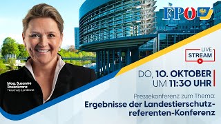 Pressekonferenz zum Thema Ergebnisse der LandestierschutzReferentenKonferenz [upl. by Aprilette]