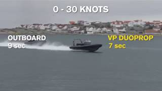 Volvo Penta Aquamatic Duoprop vs Outboard 4stroke [upl. by Orlantha]