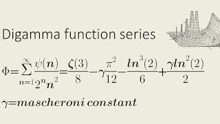 series of digamma function [upl. by Shawna911]