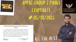 APPSC GROUP 2 MAINS EXAM DATE  05 JAN 2025 66 DAYS TO GOFOR BOOKS CONTACT9100140284 [upl. by Ecitsuj]