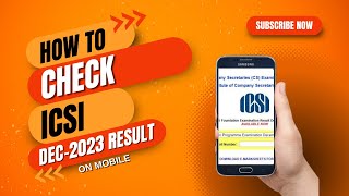 how to check icsi December 2023 exam result on mobile [upl. by Muhan205]