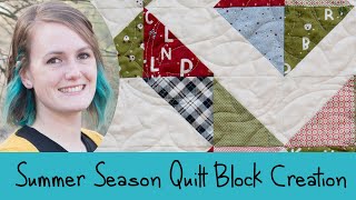 Quiltmas 2024  Summer Season Quilt Block Creation [upl. by Sillek]