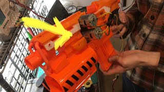 modifying “nerf blaster” 10x MORE POWER ￼adding 2 huge motors ￼ [upl. by Fauch]