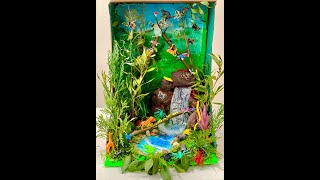 How to build a tropical rainforest diorama [upl. by Arette]