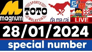 4D Malaysian Lottery 28012024 Lucky Number TodayMagnumDamacailottoGrand Dragon [upl. by Catina]