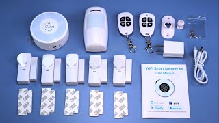 Smart Security System WiFi Alarm System Kit with APP Push and Calling Alarms DIY No Monthly Fee [upl. by Chapen]