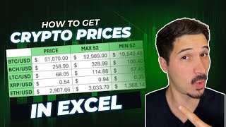 How to Get Crypto Prices in Excel The Easy Way [upl. by Fine]