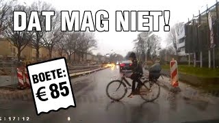 Fietser heeft lak aan voorrangsregels  DAT MAG NIET [upl. by Hauhsoj]