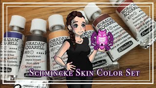 Schmincke Horadam Watercolor Paint 6 color Skin Tones Mixing Set [upl. by Rachaba]