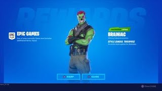 Fortnite Upgraded my Skin Brainiac unlockable style [upl. by Notsle]