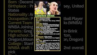 Cameron Brink Cameron Brink bio basketball shortsfeed wnba [upl. by Arikahs]