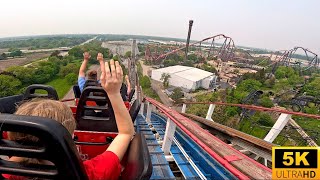 American Eagle POV 5K Back Row GIANT WOODEN COASTER Six Flags Great America Gurnee IL [upl. by Ainna327]