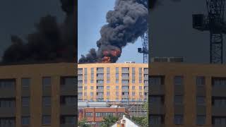 Large Fire at Tower Block in Staines Surrey [upl. by Procora399]