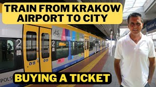 HOW TO GET FROM KRAKOW AIRPORT TO THE CITY BY TRAIN  BUYING A TICKET FROM THE MACHINE AT STATION [upl. by Quent]