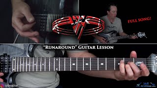 Van Halen  Runaround Guitar Lesson [upl. by Sethrida]